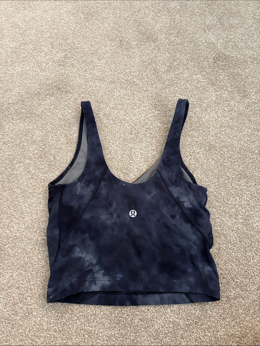 lululemon navy tie dye align tank top size 2